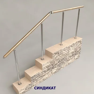 SND918-304 Перила из нержавеющей стали с поручнем из ПВХ на стойках